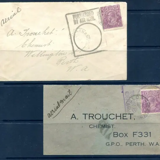 1926 (March) Onslow & Carnarvon covers addressed ...