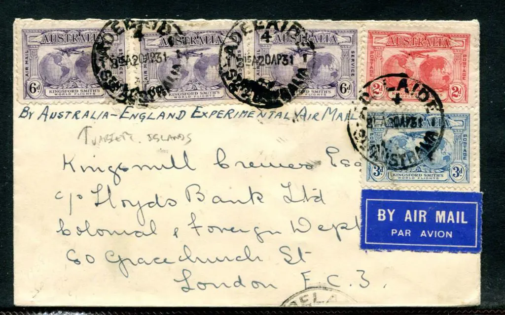 1931 (20th Apr) Aust to England "Experimental Air ... Image 1++