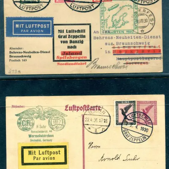 1924 LZ126 (ZR3) America flight cover with 1m30 ...