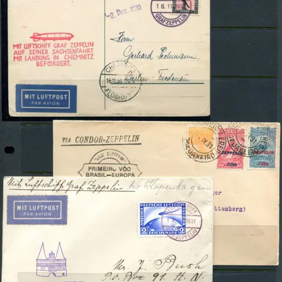 1930 (16th Nov) LZ127 internal flight to Chemnitz ...