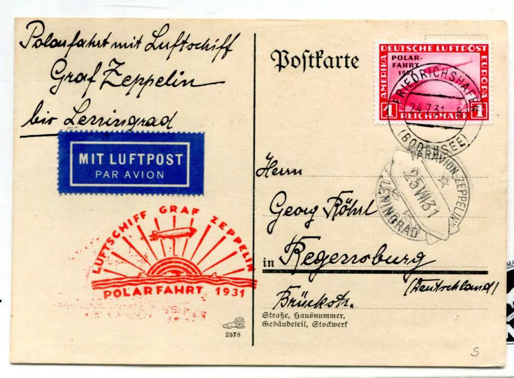 1931 (July) LZ127 "Graf Zeppelin" Polar Flight ... Image 1++