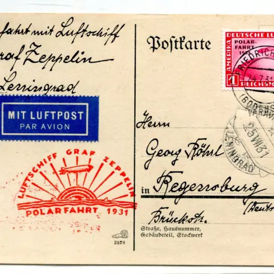1931 (July) LZ127 "Graf Zeppelin" Polar Flight ...
