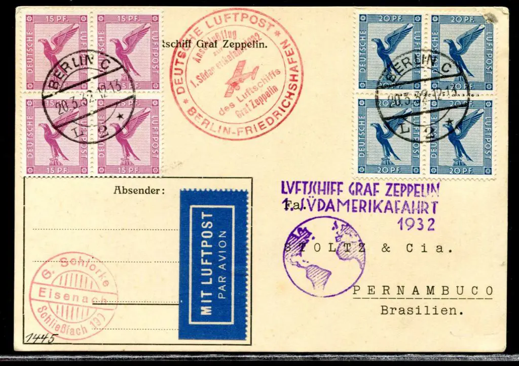 1932 (20th Mar) LZ127 First South America Flight ... Image 1++