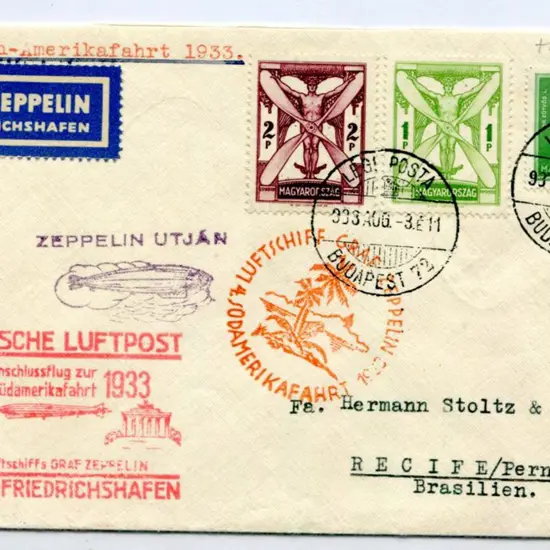 1933 (Aug) LZ127 4th South America Flight cover ...