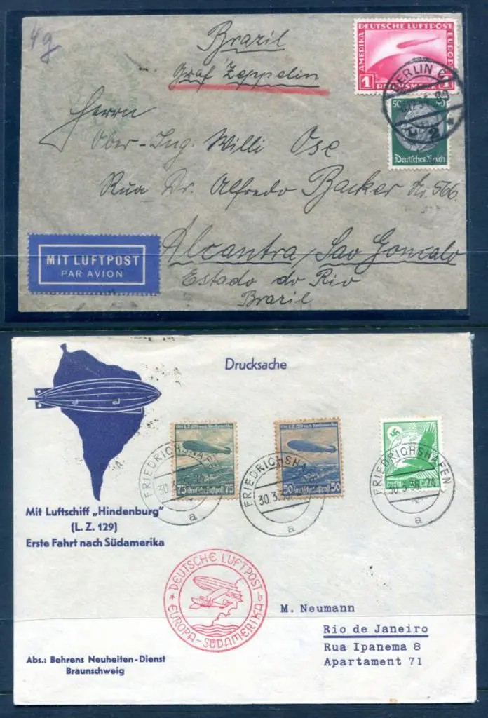 1934 (Dec) LZ127 12th South America Flight cover ... Image 1++