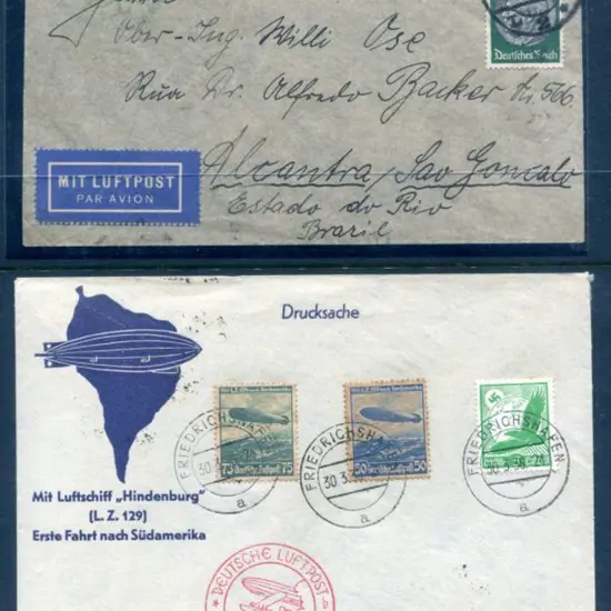 1934 (Dec) LZ127 12th South America Flight cover ...