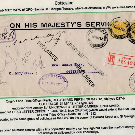 OHMS Covers 1912-1957 range of covers written up ...