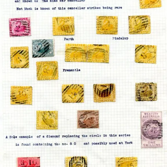 Postmarks - 9 Bar numerals Typed up selection from ...