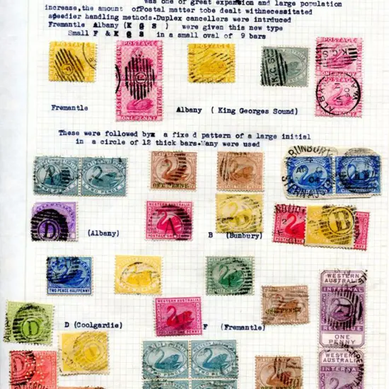 Postmarks - Duplex Attractive group arranged on 3 ...