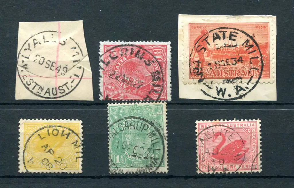 Postmarks Selected clear strikes noting Lion Mill ... Image 1++