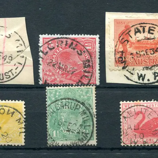Postmarks Selected clear strikes noting Lion Mill ...