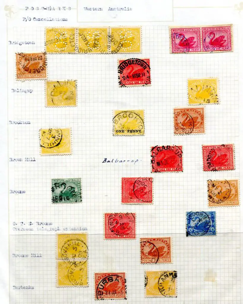Postmarks Selection on pages noting 15 Bar 6 on ... Image 1++