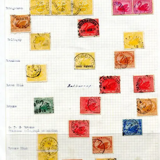 Postmarks Selection on pages noting 15 Bar 6 on ...