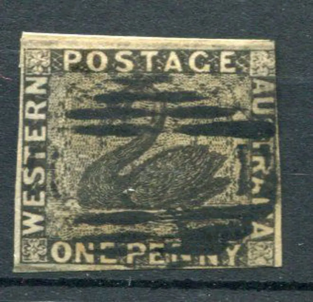 1854 1d black with 3 clear margins, just cut into ... Image 1++