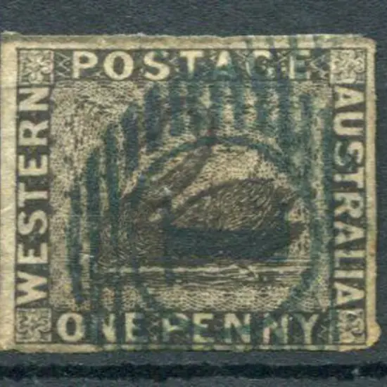 1854 1d black 4 margin example with 15 Bar 1 ...