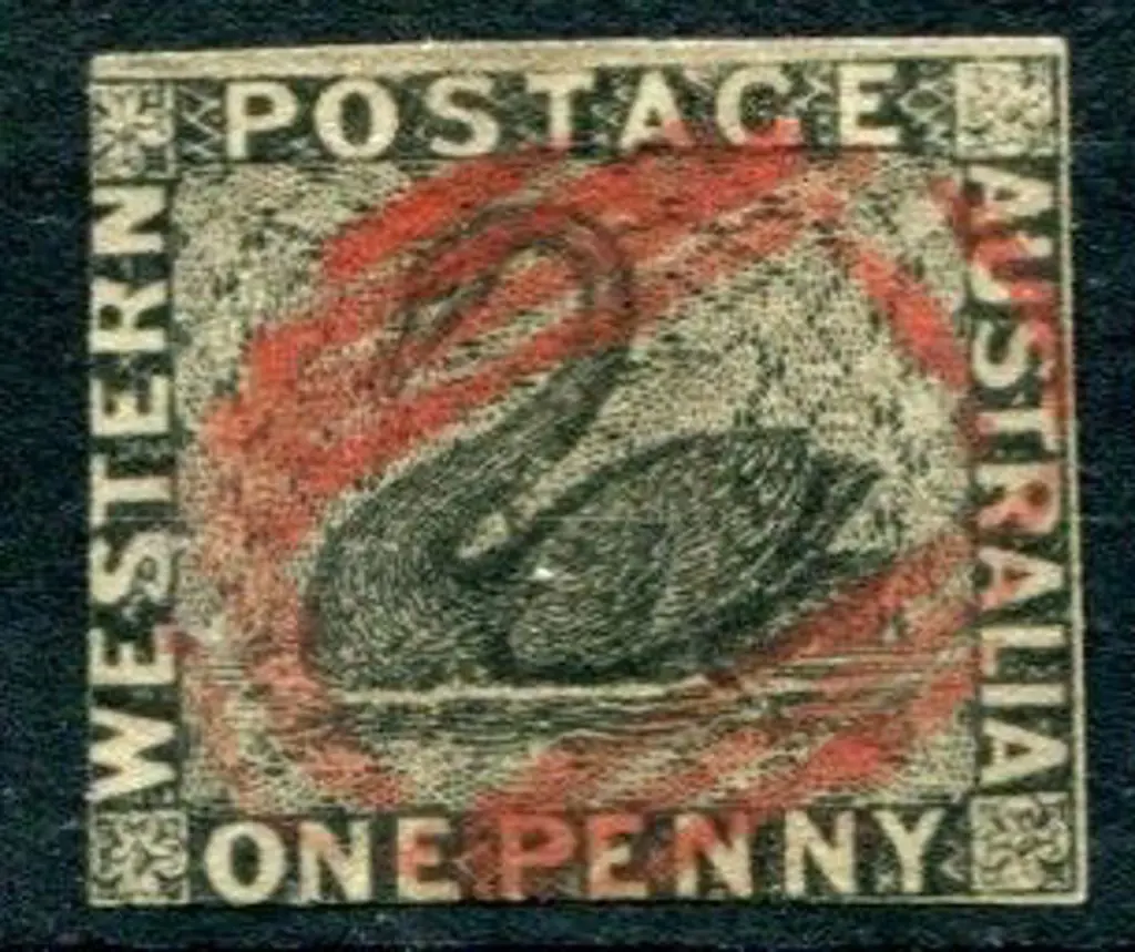 1854 1d black with close to touching even margins. ... Image 1++