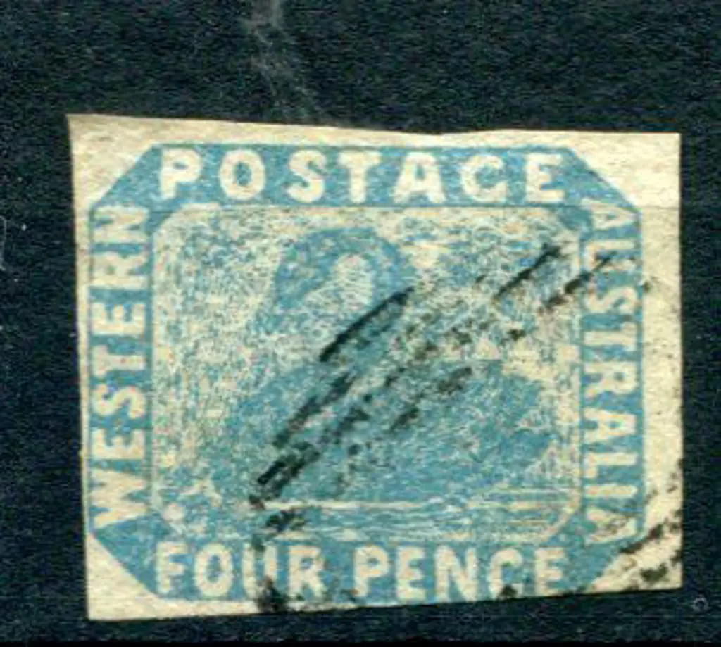 1854 4d pale blue with large to just cut in at ... Image 1++