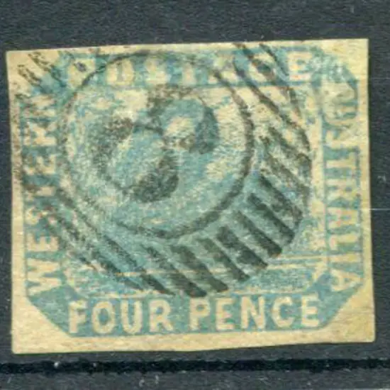 1854 4d pale blue with clear margins. Attractively ...