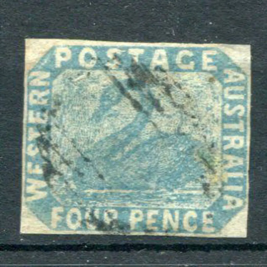1854 4d pale blue with close even margins. F/U ... Image 1++