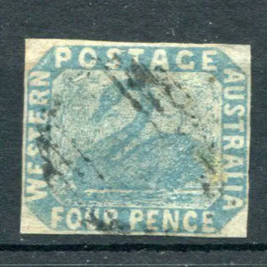 1854 4d pale blue with close even margins. F/U ...