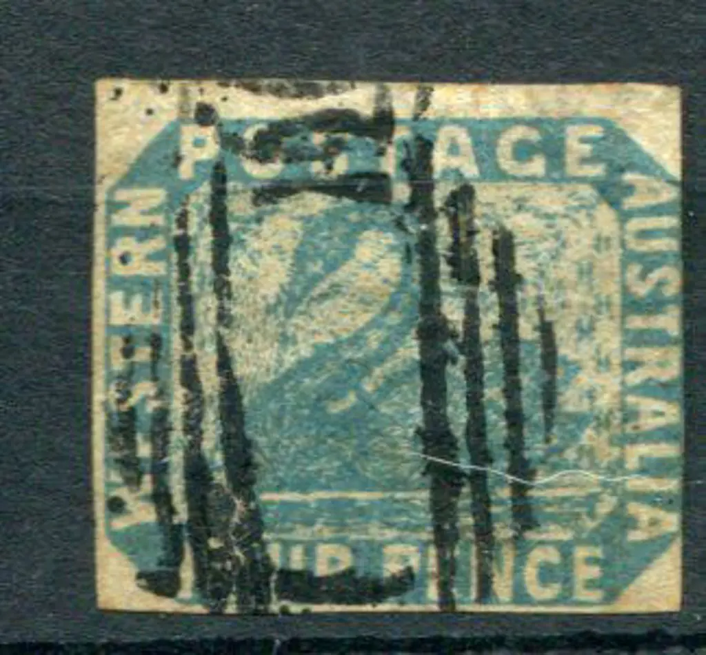 1854 4d blue with huge top margin, 2 clear & one ... Image 1++