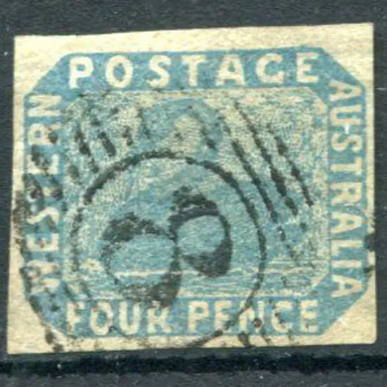 1854 4d blue with 4 good to large margins F/U with ...