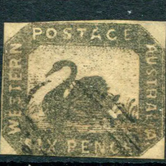 1857 6d black-bronze with close to touching ...