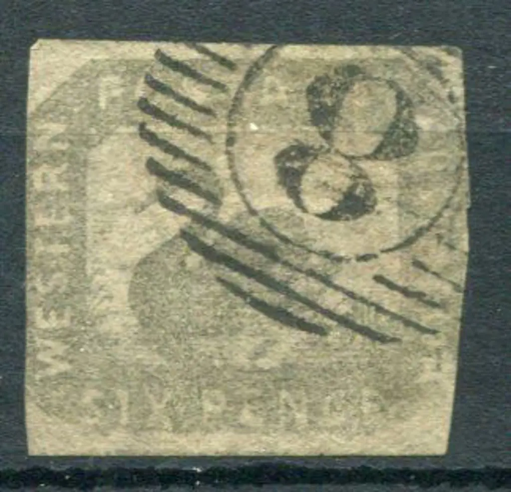 1859 6d grey-black with full margins at top & ... Image 1++