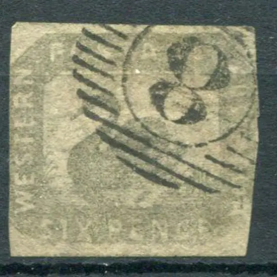 1859 6d grey-black with full margins at top & ...