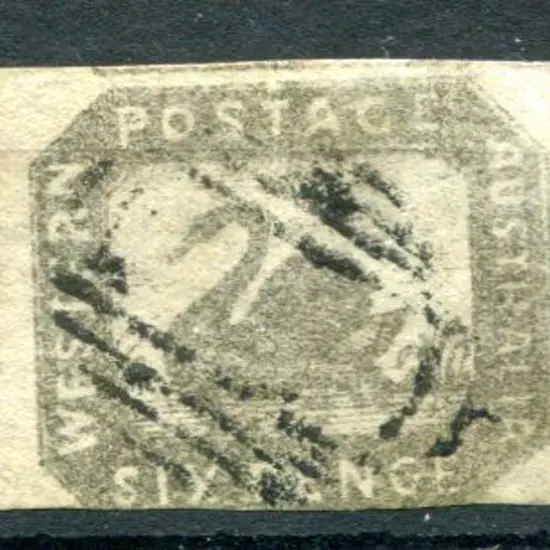 1859 6d grey-black with 3 good to large margins ...