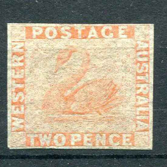 1860/64 2d pale orange with close but clear ...