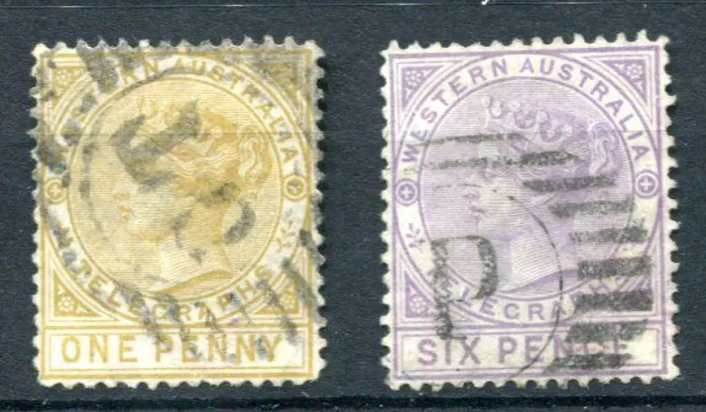 1879 1d, perf 14 & 6d Telegraph as above but with ... Image 1++