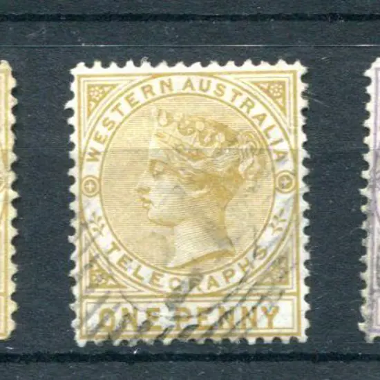 1879 1d & 6d Telegraph set of 3 with 1d in both ...