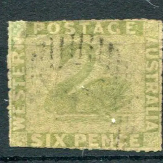 1896 6d sage-green. Rouletted on all 4 sides. ...