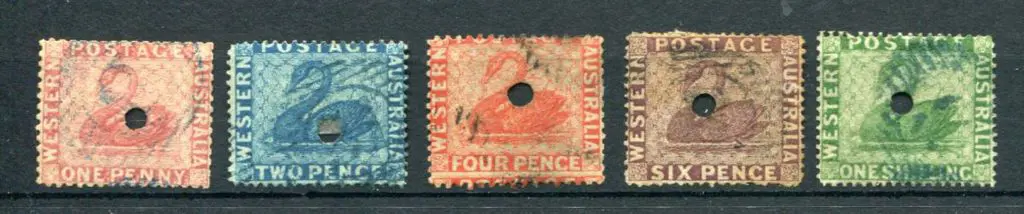 1861 1d to 1/- Perkins Bacon, perf.14-16 set of 5 ... Image 1++