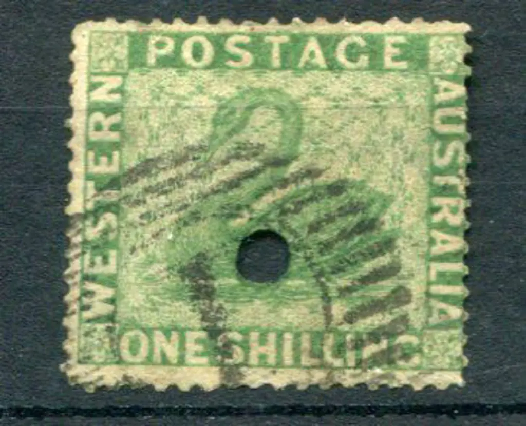 1861 1/- green, clean-cut perf.14-16 with small ... Image 1++