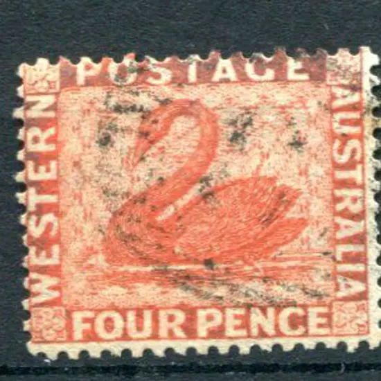 1861 4d vermilion, perf.14. F/U with light numeral ...