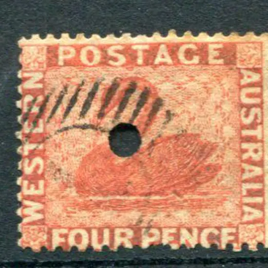 1861 4d vermilion, perf.14 with small commissariat ...