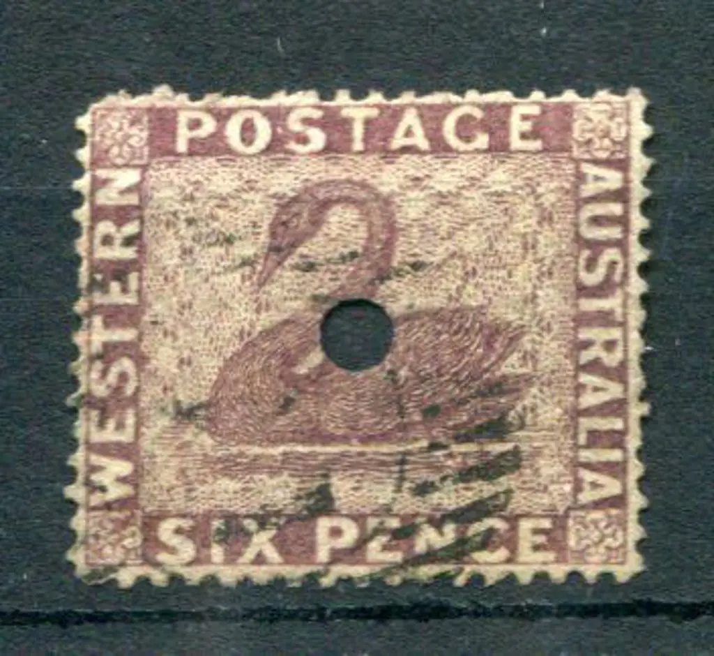 1861 6d purple-brown with small commissariat ... Image 1++