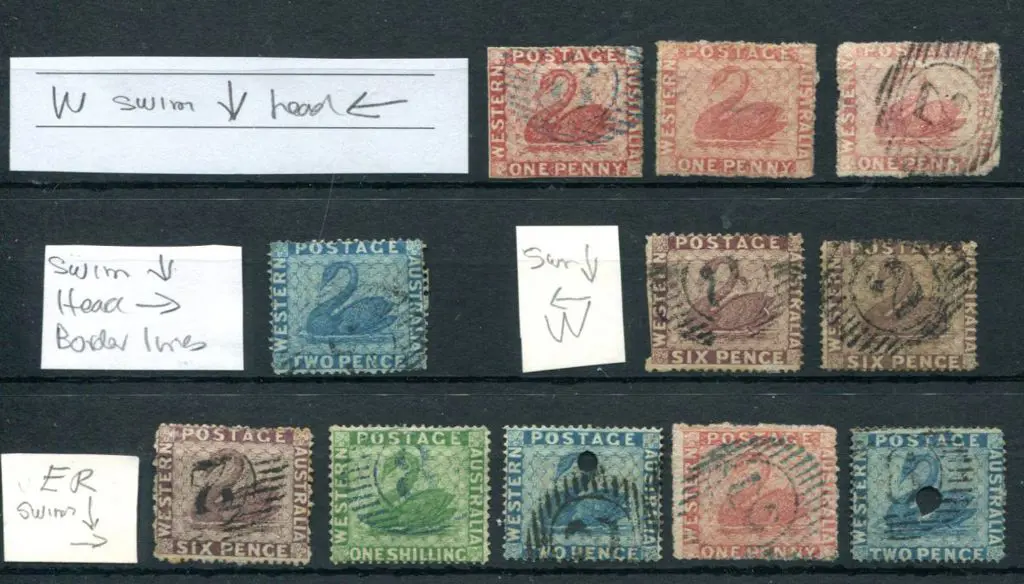 1861 1d rose & rose-carmine (4), 2d blue (3), 6d ... Image 1++