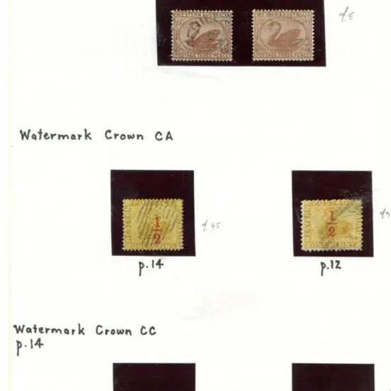 1882/85 3d brown in 2 shades, ½d surcharge in red ...