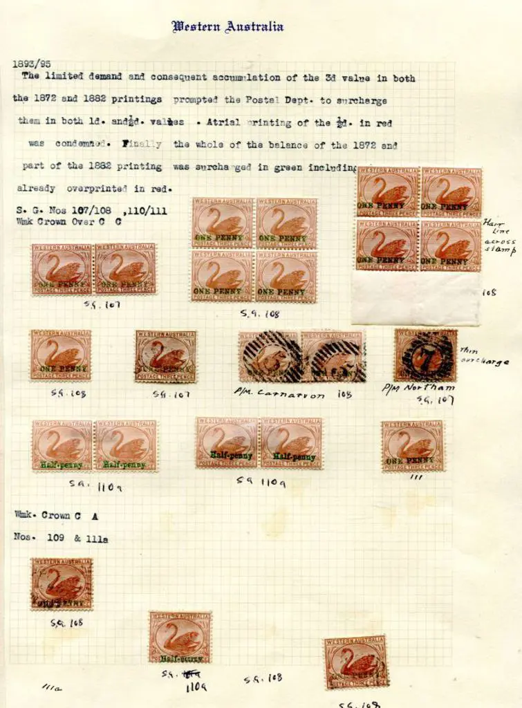 1885 Surcharges with "1d." surcharge in green on ... Image 1++