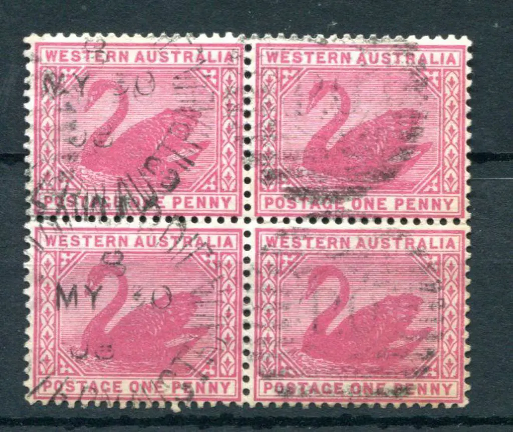 1898 1d carmine with W Crown A wmk inverted in a ... Image 1++