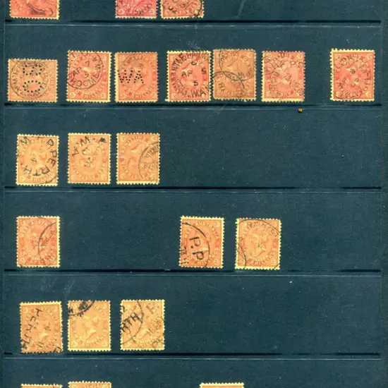 1902/11 2/- red on yellow x 21 used examples & an ...