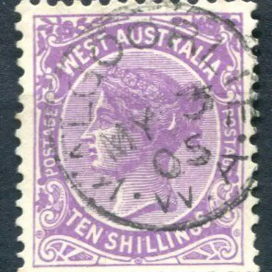 1902 10/- deep mauve with light Kalgoorlie MY 3 05 ...