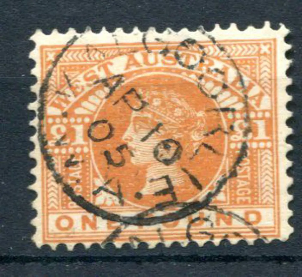 1902 £1 orange-brown. Fine used with Kalgoorlie AP ... Image 1++