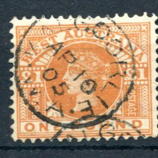 1902 £1 orange-brown. Fine used with Kalgoorlie AP ...