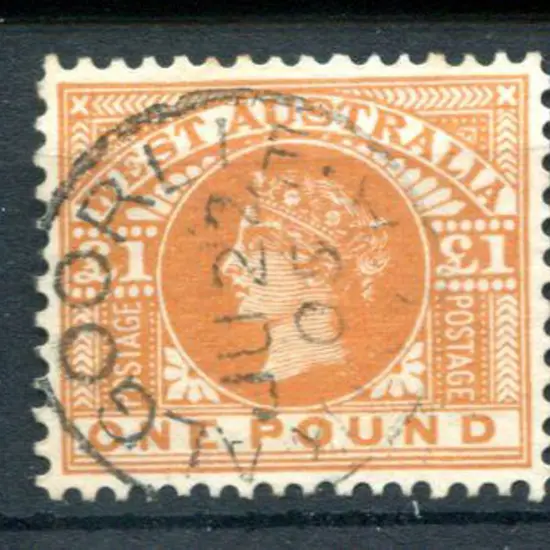 1902 £1 orange-brown. Superb used with Kalgoorlie ...