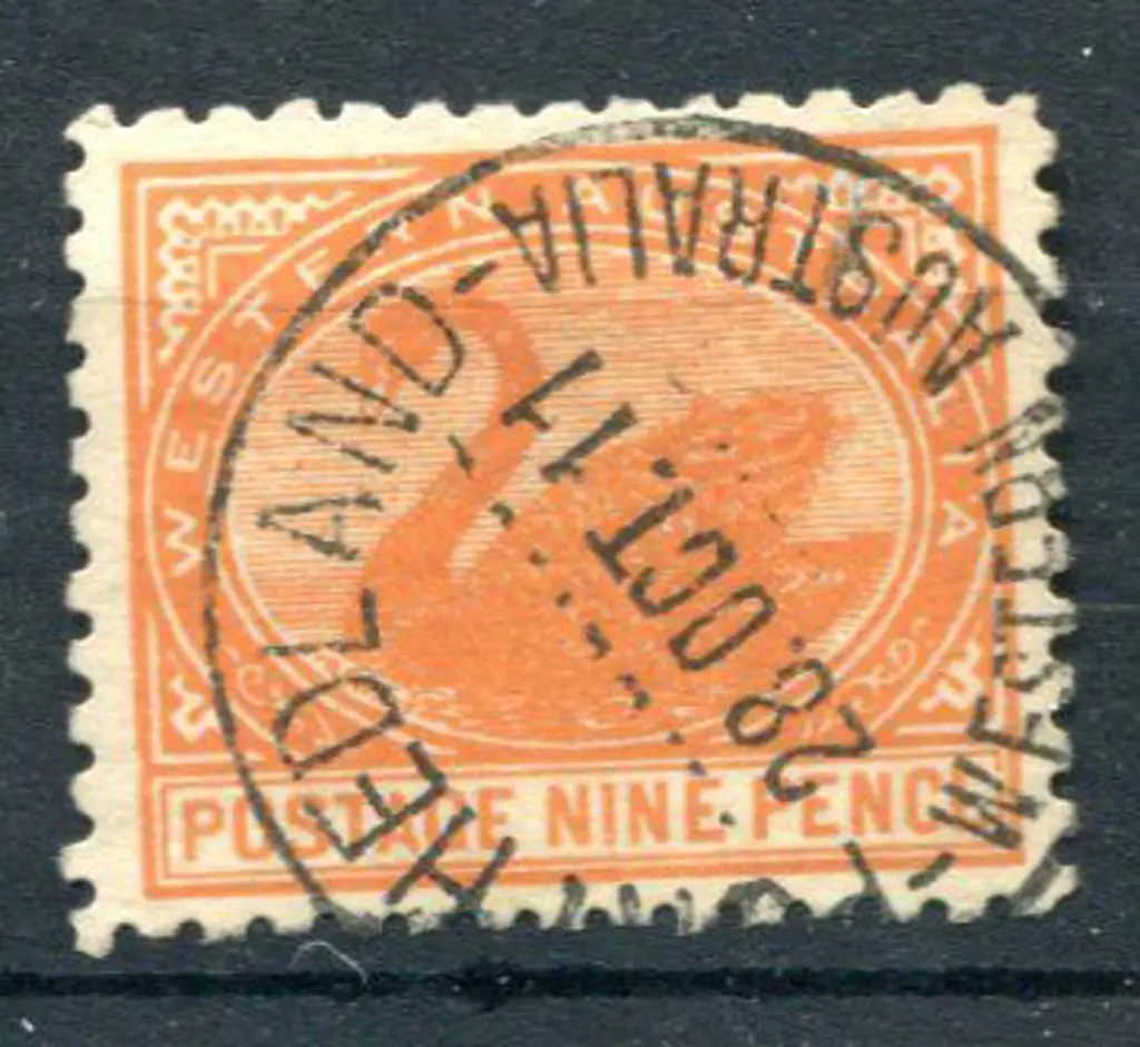 1905 9d red-orange. Superb used with Port Hedland ... Image 1++