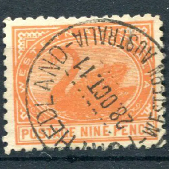 1905 9d red-orange. Superb used with Port Hedland ...